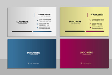 Set of modern business card print templates. Personal visiting card with company logo.