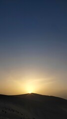 sunset in the desert