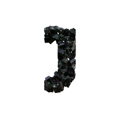 Computer Keyboard 3D Alphabet PNG Letters