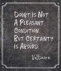 certainty is absurd Voltaire