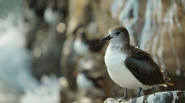 Audubon’s Shearwater in Natural Habitat: Graceful Avian Portrait Amidst Ocean Breezes