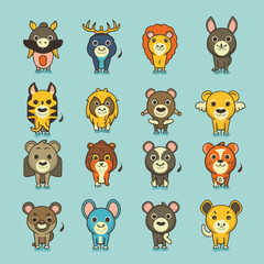 2d vector illustration for  learning cartoon character design for letters of the English language