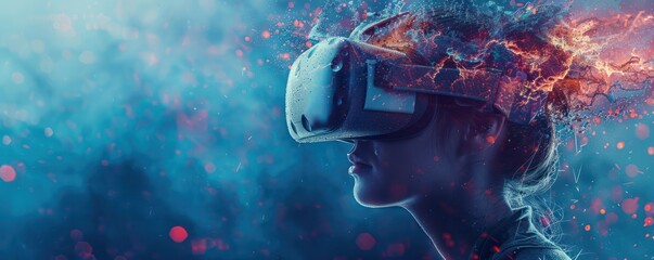 Eternity Fragmentation Reality Velocity VR AI technology - obrazy, fototapety, plakaty
