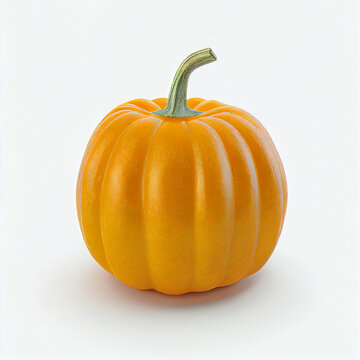 Pumpkin isolated on white background, Ai generated image