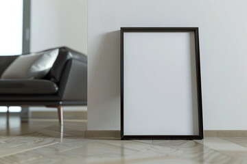 person standing next of mockup frame, frames on the wall, mockup frame, empty frame mock up