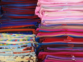 Colorful underwear for children sale in the store. Clothes for children in the form of panties. 
