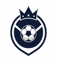 Obraz premium football logo with ball element, soccer, elegant soccer logo.