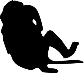 black monkey Silhouette png Vector Illustration. PNG on transparent background(png)

