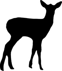 black deer Silhouette png Vector Illustration. PNG on transparent background(png)
