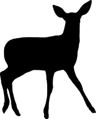 black deer Silhouette png Vector Illustration. PNG on transparent background(png)
