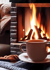 coffee in fireplace