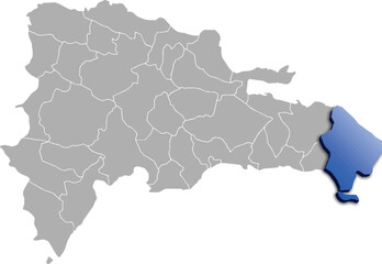 LA ALTAGRACIA DEPARTMENT MAP STATE OF Dominican Republic 3D ISOMETRIC MAP
