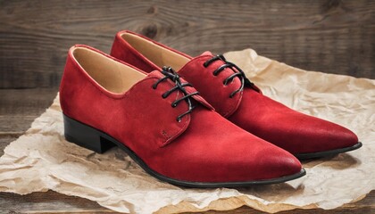 red suede shoes