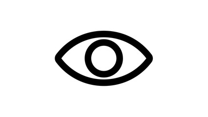 Single Eye Icon Isolated On White Background 
