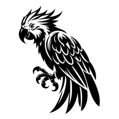 Fototapeta premium Parrot vector on a white background