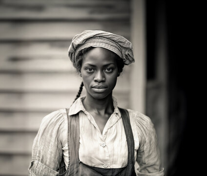 Young African American slave in the 1800s