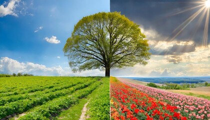 the changes of weather a natural phenomenon of the differences of four seasons