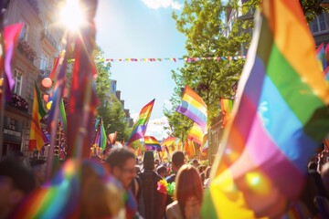 LGBTQ Pride gender art. Rainbow trigender colorful lgbtq+ lane diversity Flag. Gradient motley colored unprecedented LGBT rights parade festival rainbow diverse gender illustration