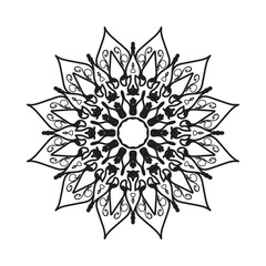 Beautiful vector hand drawn indian ornament mandala on background style.
