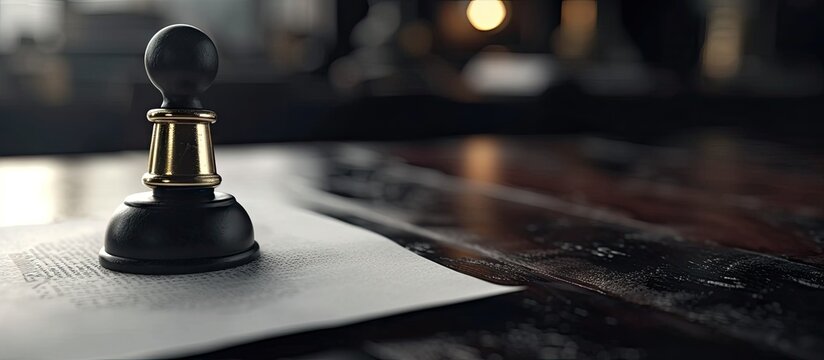 Close up of businessman hand using stamper on document. with copy space image. Place for adding text or design