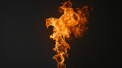 Fire design on black background ,Flames of fire and flying sparks isolated on transparent background abstract flaming background

