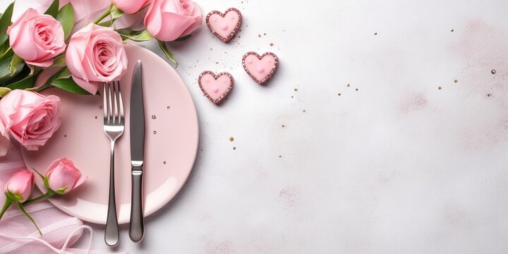 minimalistic design Table decor concept for Mother's Day.