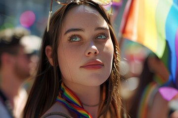 LGBTQ Pride unprecedented. Rainbow gynephilic colorful vehicle design diversity Flag. Gradient motley colored form LGBT rights parade festival integrate diverse gender illustration