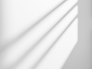 Gray window shadow and light blur abstract background on white wall.