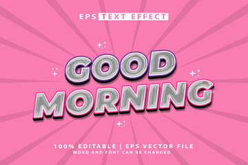 Good morning text effect