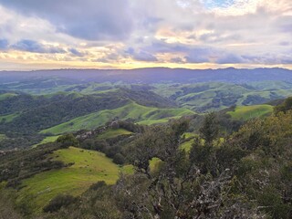 Fototapeta premium Spring evening in the East Bay Hills of Northern California