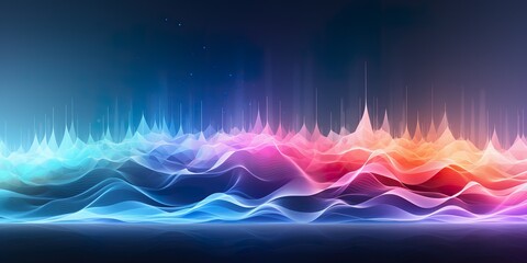 Multi coloturquoise sound wave background