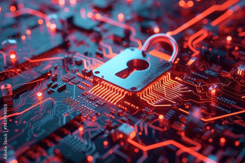 Aufkleber with modern protection systems in place, cyber security is bolstered through notifications and netwo