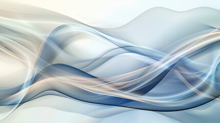 Ethereal Blue Abstract Silk Waves Background. Soft blue waves flowing seamlessly, creating a tranquil and delicate silk-like background texture. 