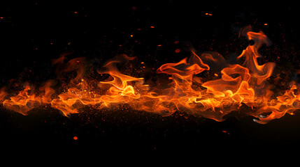 Fototapeta na wymiar Fire torch burning blast explosions' jungle fire campfire, A close-up of fire slowly flares up on a black background. fire, flame, background, arson, overlay, slow motion, close-up, ignition, flame