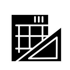 Calculator Ruler Architect Glyph Icon