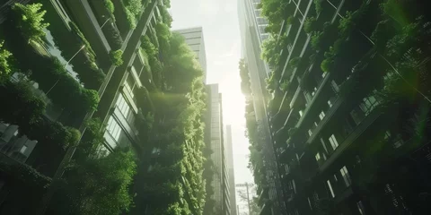 Fensteraufkleber Green City landscaping Generative AI © Roman
