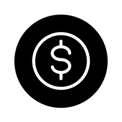 Casino Chip Dollar Glyph Icon