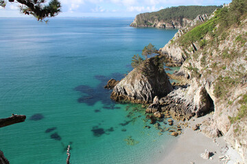 atlantic ocean in brittany in france