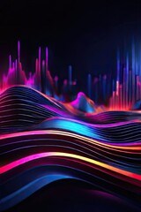 abstract glowing and neon lines futuristic electronic modern technology background for network big...