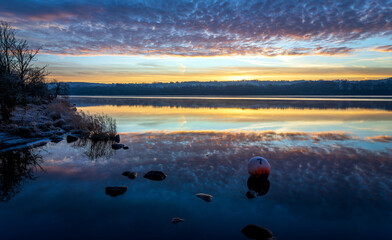 No 7, Sunrise, Castle Semple Loch, Lochwinnoch, Renfrewshire, Scotland, UK