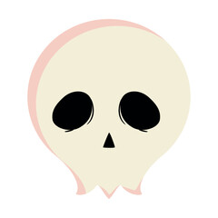 Colored skull icon Vector