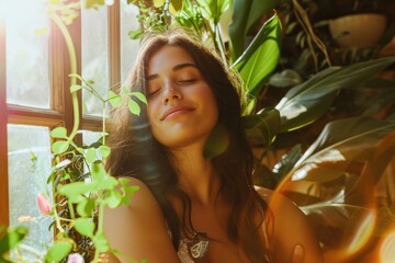 woman self love and self care one with natural pragma