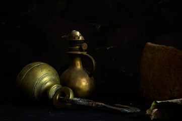 Weights for the scale: still life European painting style