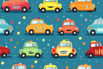 Car seamless pattern background.