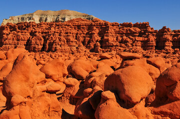 The fantastic sandstone formations of Goblin Valley State Park, Utah, Southwest USA.