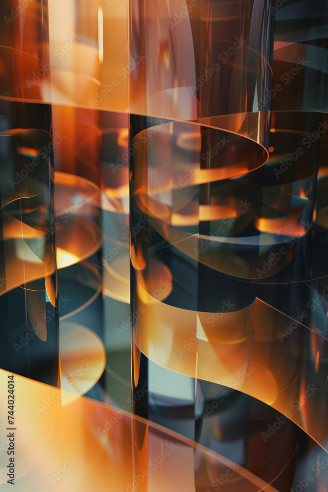 Poster abstract background with reflections and caustics. futuristic background image. created with generat