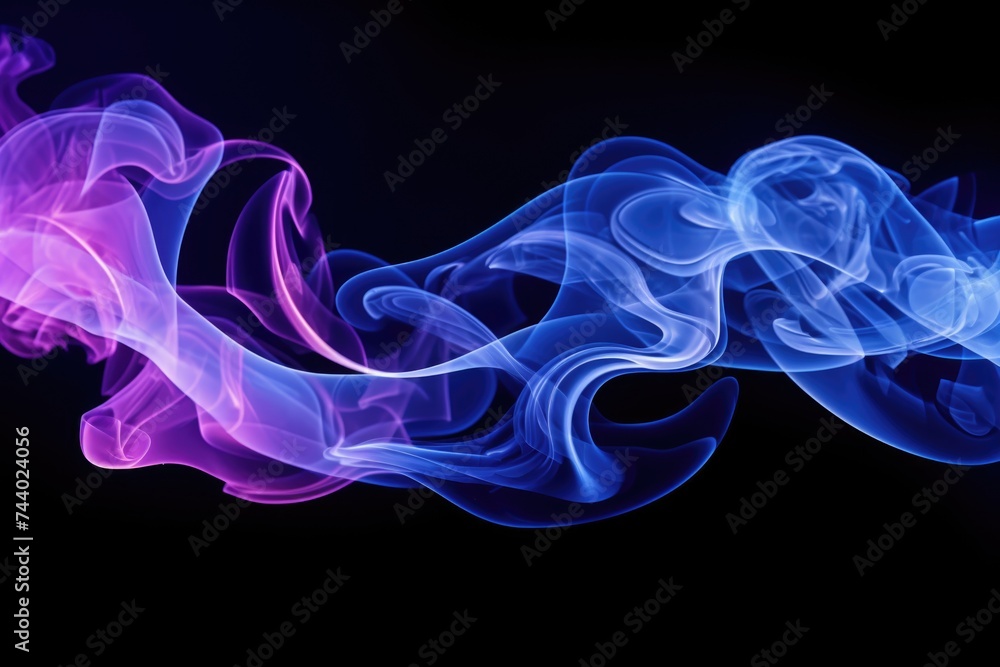 Poster close-up shot of smoke on a dark backdrop. ideal for design projects and backgrounds