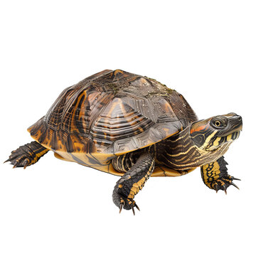 turtle isolated on a transparent background, perfect for versatile design applications.