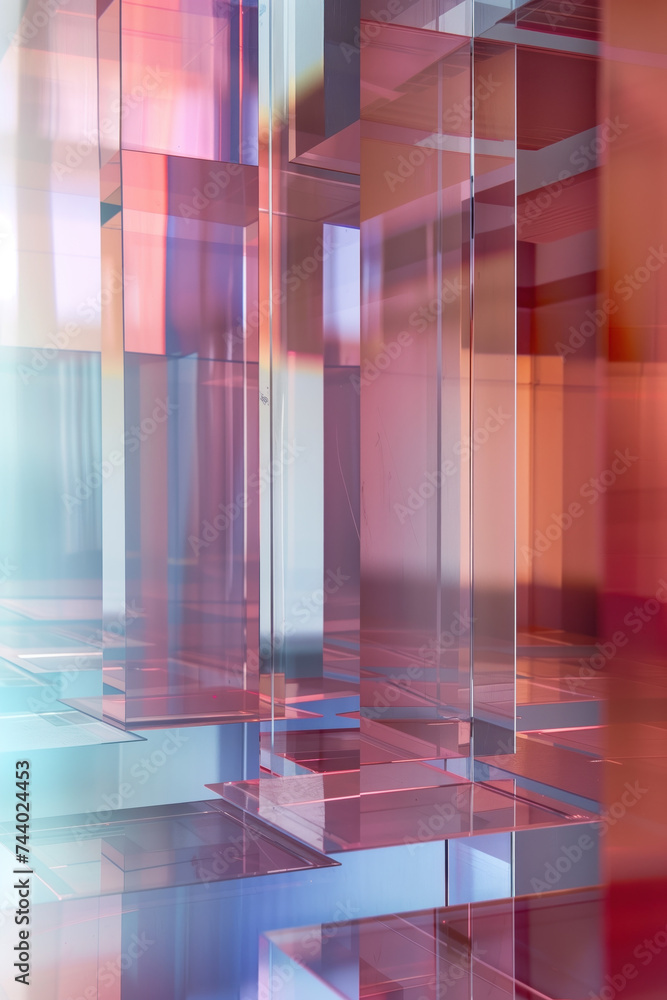 Poster abstract background with reflections and caustics. futuristic background image. created with generat