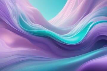 Obraz premium An ethereal and dreamy pastel background illustration with flowing violet and turquoise liquid